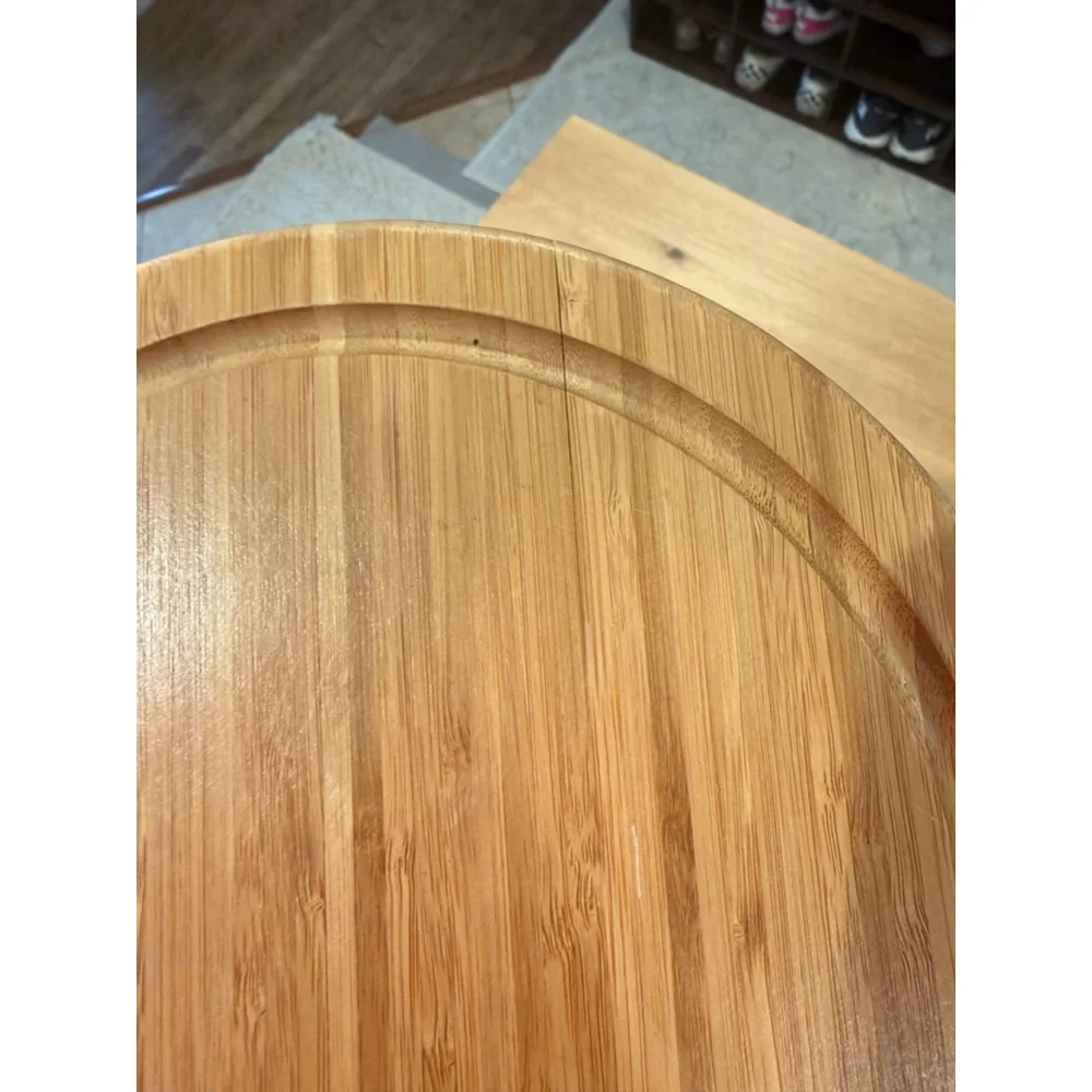 VonShef Brown Wood Cheese Board with Silver Knives One Size